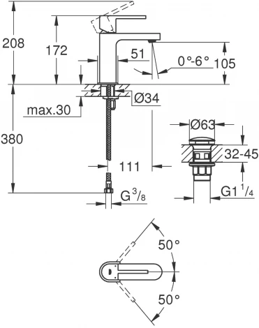 Смеситель Grohe Plus 33163003 для раковины