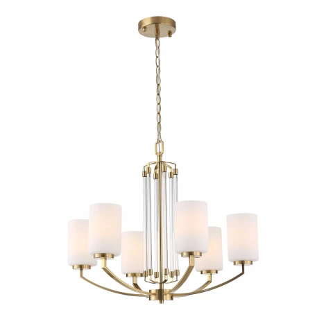 Подвесная люстра ST Luce Опал SL1403.303.06 Латунь/Прозрачный E27*6 40W