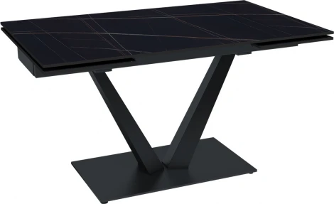 Стол раскладной Malibu (140+40+40), керамика матовая Blackgold Top Concept (21780)