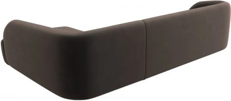 Диван угловой Лига-041 правый угол (Коричневый/Велюр) Лига Диванов арт.122189