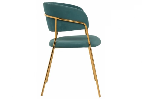 Стул Woodville на металлокаркасе Kamelia green / gold 11778
