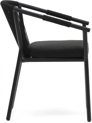 Xelida Садовый стул из алюминия и черного шнура La Forma (ex Julia Grup) арт.157315
