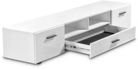 ТВ-тумба Woodville Shine 200 белая / белый глянец 412548