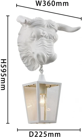 Настенный фонарь уличный Bison 4000-1W Favourite (220V, животные, IP44)