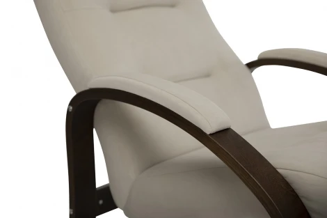 Кресло Leset Лион 4687206966628 Фанера,Береза,Шпон, Велюр, Бежевый, Орех