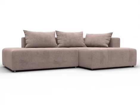 Диван угловой Лига-103 НПБ угол правый (ДСП,Брус,Фанера,Велюр/Бежевый) Лига Диванов 134805