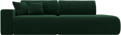 Диван прямой Лига-036 НПБ Модерн подлокотник слева (Зеленый/Велюр) Лига Диванов арт.121342L