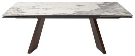 Стол БРИАН (BRIAN) 200 ЦВЕТ ПАНДОРА (MATTE PANDORA) керамика на стекле/ ОРЕХ, ®DISAUR M-City 64670