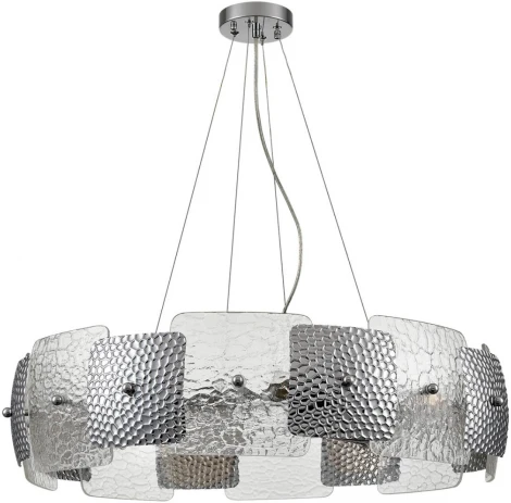 Подвесной светильник Lumion Liberti 6588/8 хром/тонированное стекло, металл/стекло E14 8*40W 220V (на тросе, круглые)