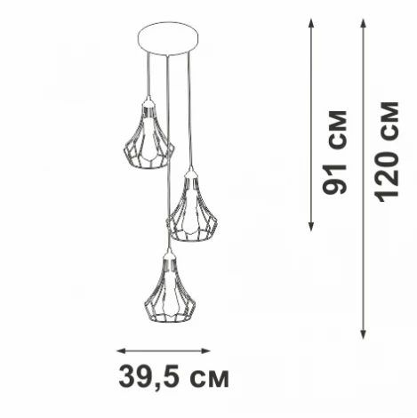 Подвесной светильник Vitaluce V2566-1/3S