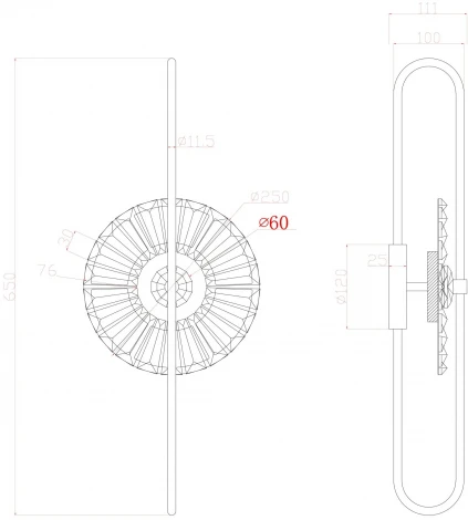 Настенный светильник Arte Lamp Almaaz A2563AP-1PB (LED, 220V)