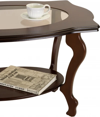 Стол журнальный Берже 1С тёмно-коричневый от фабрики Mebelik