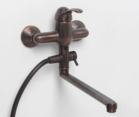 Смеситель Wasserkraft Isar 1302L универсальный, темная бронза