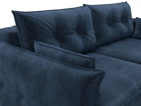 Диван прямой Лига-100 НПБ (ДСП,Фанера/Пластик/Велюр/Синий) Лига Диванов 133655