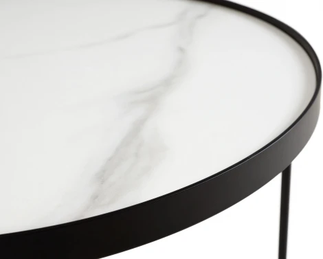 Столик журнальный Fonot low (Керамика/Белый,Черный) ОГОГО Обстановочка! арт.888851