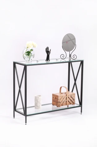 Консольный стол AllConsoles 1031-CB clear черный муар