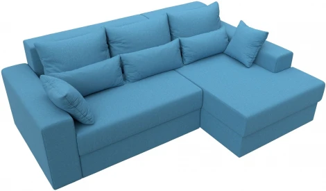 Диван угловой Майами правый угол (Голубой/Рогожка) Лига Диванов арт.121160
