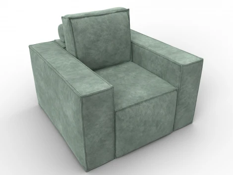 Кресло Лига-081 НПБ (ДСП,Велюр/Зеленый) Лига Диванов 134979