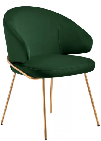 Стул-полукресло Emil зеленый с золотыми ножками Bradex Home арт.RF 0845
