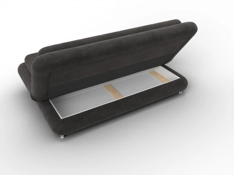 Диван-книжка Лига-123 (Металл,ЛДСП,Брус,Доска,Велюр/Темно-коричневый) Лига Диванов 137622