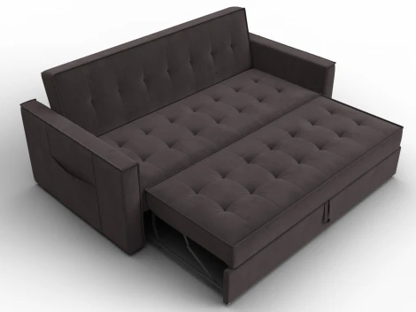 Диван прямой Лига-104 (160) (ЛДСП,Брус,Фанера,Велюр/Коричневый) Лига Диванов 134888