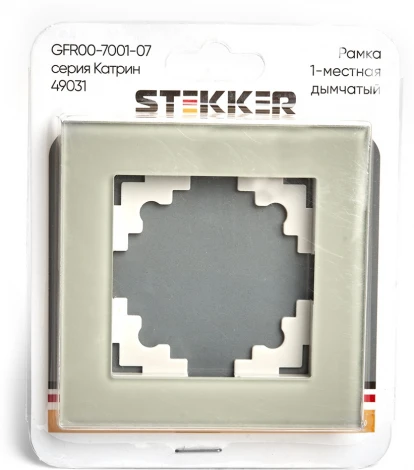 Рамка на 1 пост (дымчатый) Stekker Катрин 49031
