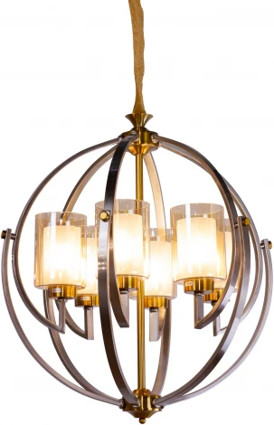 Подвесная люстра AM Group AM372 AM372 SP6 GAB+SN (220V, на цепи, клетка)