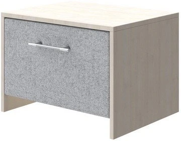 PROxSON Тумба Varna (ЛДСП Дуб Шамони+ткань Дуб Шамони светлый/Tesla Стальной) 51x40