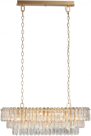Подвесная люстра большая Vitaluce V53440-8/19, 19xE14 макс. 40Вт (220V, хрусталь, на цепи)