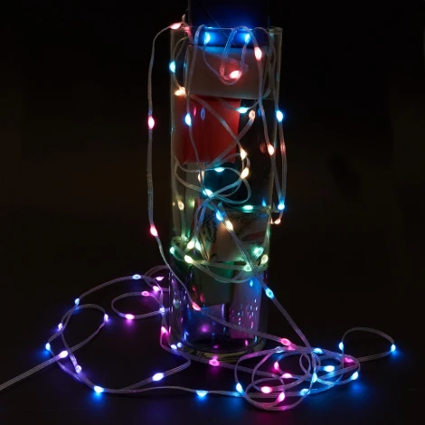 Гирлянда линейная Smart 10м USB + пульт ДУ RGB прозрачный шнур Feron CL593 51463