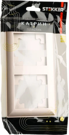 Рамка на 2 поста (шампань) Stekker Катрин 39803