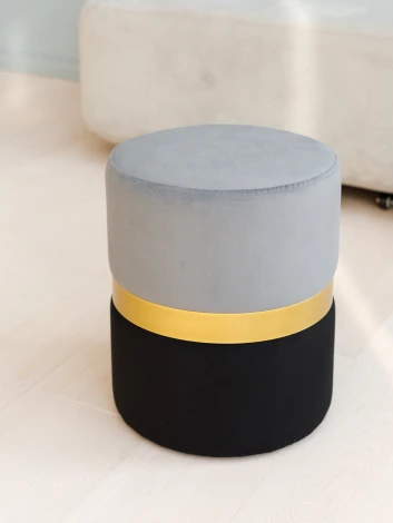 Пуф Dreambag Колорадо Серо-Черный (Золото) 13667