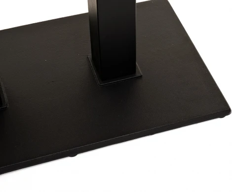 "Каффе" обеденный стол из HPL 140х70см, цвет "дуб", подстолье двойное черное чугун 4SIS арт.УТ-00008577