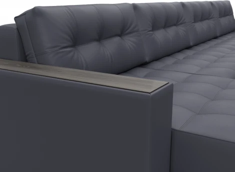 Диван П-образный с декором Лига-049 НПБ Лонг Лига Диванов (Экокожа) арт.128572