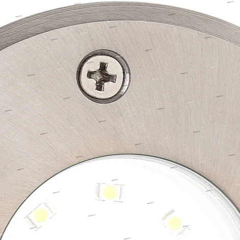 Светильник тротуарный светодиодный Horoz Safir, 1 лампа, белый с никелем и прозрачным