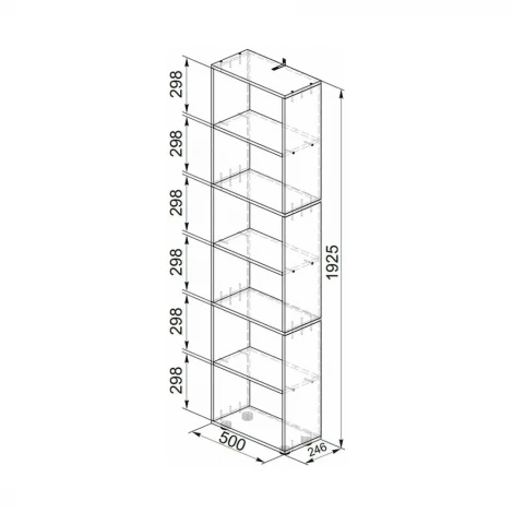 Стеллаж Арника с полками Токио, Белый