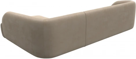 Диван угловой Лига-041 правый угол (Бежевый/Велюр) Лига Диванов арт.122186