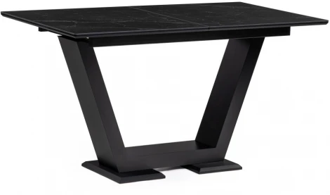 Стол на тумбе Woodville Иматра 140х80х76 черный мрамор / черный кварц 532383