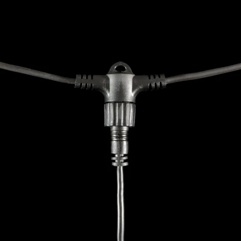 Гирлянда Тающие Сосульки 10шт по 50см, 24В, 600 Тепло-Белых Светодиодов, Провод Черный ПВХ, IP55