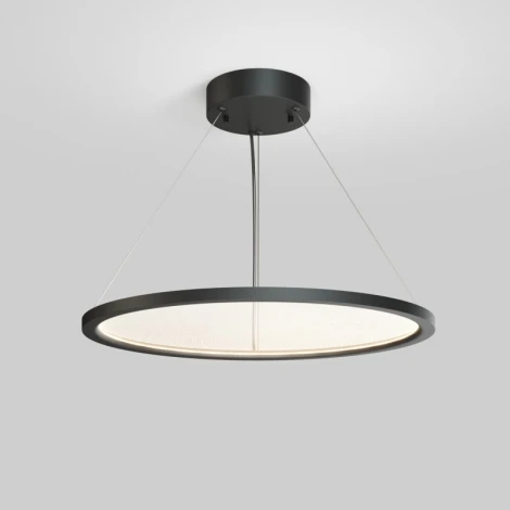 Подвесной светильник горизонтальный 35 Вт, LED 2700-6000K, IP20, пульт Д/У черный, алюминий, акрил Denkirs Veil DK6617-BK