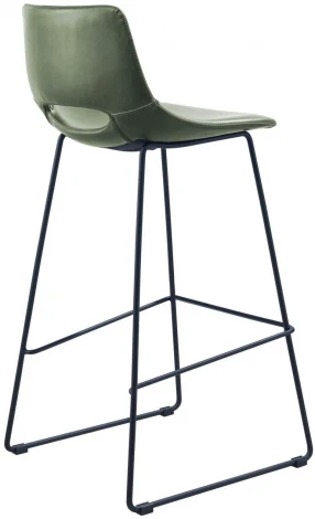 Барный стул La Forma (ex Julia Grup) Zahara (Черный,Зеленый/ Сталь,Пена,Металл)