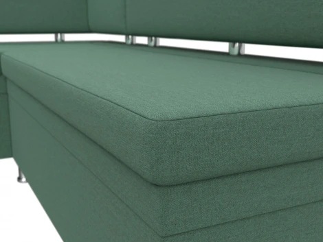 Диван кухонный угловой Стайл левый угол (Зеленый/Рогожка) Лига Диванов арт.123235L