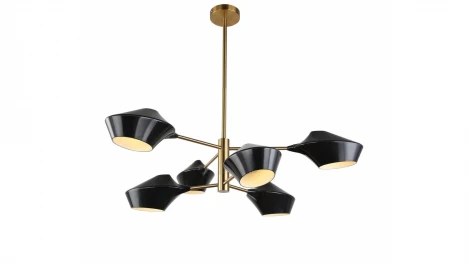 Потолочная люстра Lumina Deco Romina LDP 6037-6 BK+GD