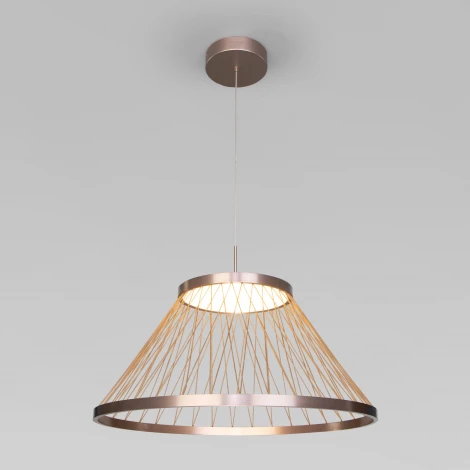 Подвесной светильник Eurosvet Cesta 40017/1 LED коричневый (220V, на проводе, круглые)