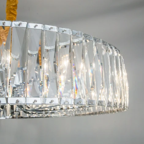 Подвесная люстра Eletto EL321P10 (220V, хрусталь, подвески, на цепи, круглые)