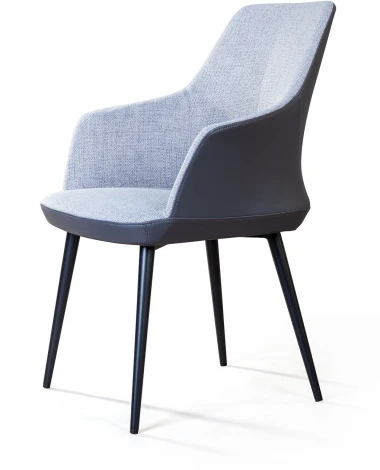 Стул с подлокотниками Top Concept Frank, рогожка комби серый