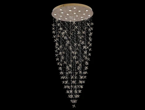 Потолочный светильник круглый хрустальный Newport 8000 8020/1000 gold (220V, круглые)