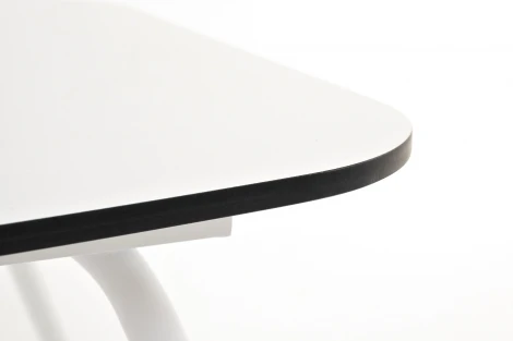 "Верона" журнальный стол из HPL 120х65, H40, каркас белый муар, цвет столешницы "молочный" 4SIS арт.УТ-00008579