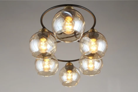 Потолочная люстра на штанге Omnilux Carini OML-95007-06 (220V, шарики)