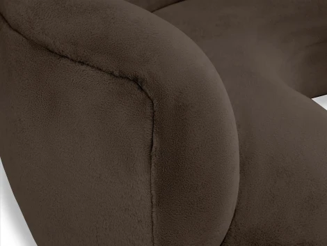 Диван Patti 2400 ОГОГО (арт.853235), (Мех/Черный)